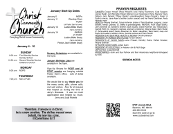 PRAYER REQUESTS - Christ Community Church Beatrice Nebraska