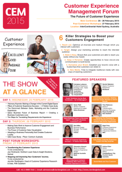 Customer Experience Management Forum