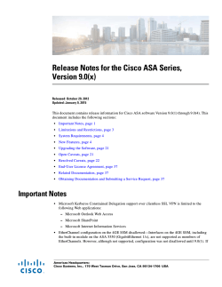 Release Notes for the Cisco ASA Series, 9.0(x)