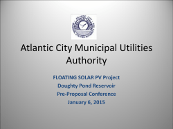 Pre-Bid Presentation - Atlantic City Municipal Utilities Authority