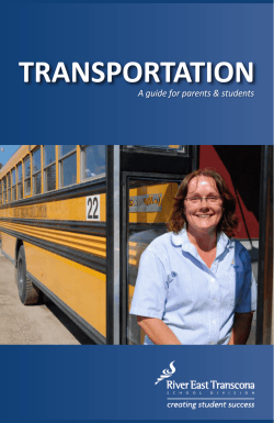 Transportation Guide - River East Transcona School Division