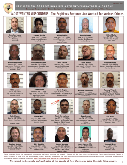 Most Wanted - New Mexico Corrections Department