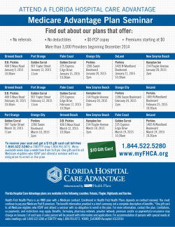 Medicare Advantage Plan Seminar - Florida Hospital Care Advantage