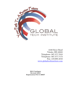 2015 Revised Catalog - Global Tech Institute