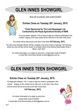 Showgirl 2015 - The Glen Innes Show Society