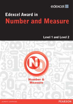 Awards in Number and Measure Specification