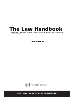 Driving and traffic law - The Law Handbook