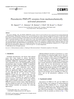 Piezoelectric PMN-PT ceramics from