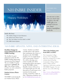 NH-INBRE Newsletter, December 2014