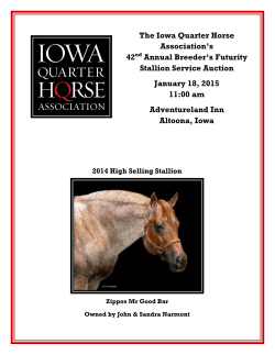 2015 Stallion Service Auction Catalog