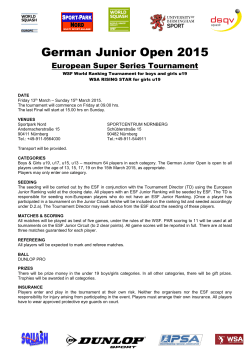 German Junior Open 2015 - Squash in Bayern