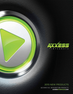 Axxess New Products 2015 CES Catalog