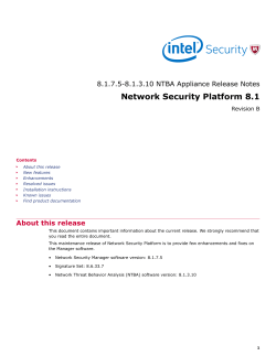 Network Security Platform 8.1.7.5-8.1.3.10 NTBA Release