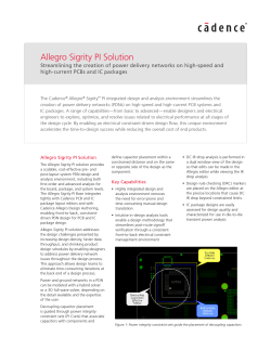 Allegro Sigrity PI Solution Datasheet
