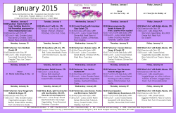 View our January Events and Kosher Menu.