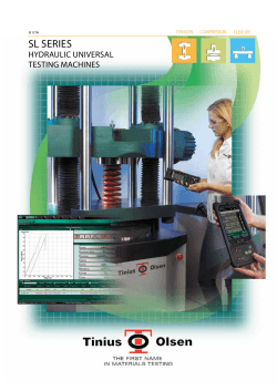 New SL Series of Materials Testing Machines