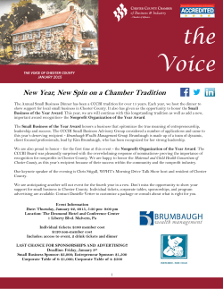 January 2015 Issue - Chester County Chamber of Business and