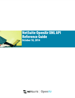 NetSuite OpenAir XML API Reference Guide