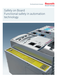 Safety on Board Functional safety in automation technology