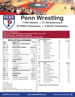Match Notes - University of Penn Athletics