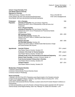 Crespo CV - Case Western Reserve University