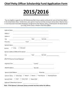 Chief Petty Officer Scholarship Fund Application Form 2015/2016