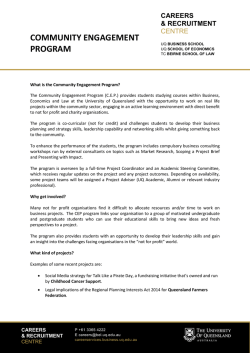 CEP - Information for organisations 2015