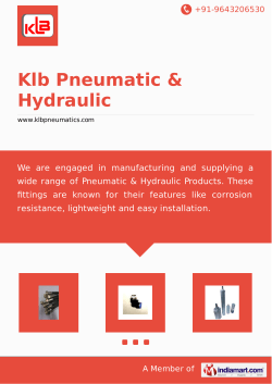 Brochure - Klb Pneumatic & Hydraulic, Mumbai