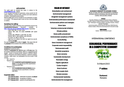 ECOLOGICAL PERFORMANCE IN A COMPETITVE ECONOMY