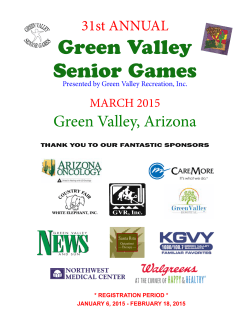 2015 Senior Games - Green Valley Recreation