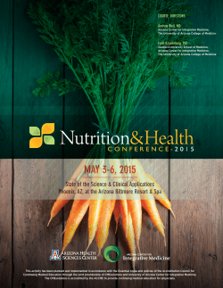 MAY 3-6, 2015 - Nutrition & Health Conference