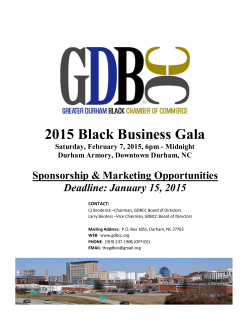 2015 Black Business Gala - The Greater Durham Black Chamber of