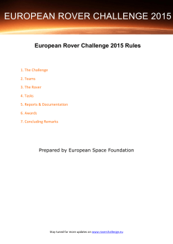 ERC2015_Competition_Rules - European Rover Challenge