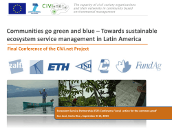 Communities go green and blue – Towards