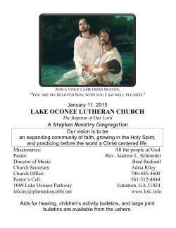 Current Bulletin - Lake Oconee Lutheran Church