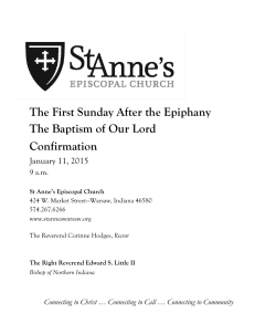 Sunday Bulletin Insert - St. Anne's Episcopal Church