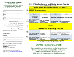 Conference Brochure! - Appalachian Farmers Market Association