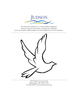 1-11-15 Bulletin.pub - Judson Memorial Baptist Church