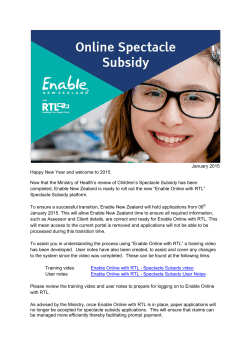 Online Spectacle Subsidy Update 3