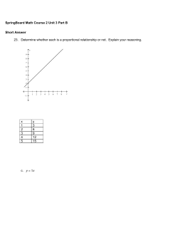 SpringBoard Math Course 2 Unit 3 Part B Short Answer 23