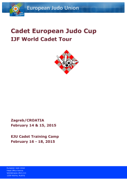 These details MUST be included in Cadet European Cup Outlines