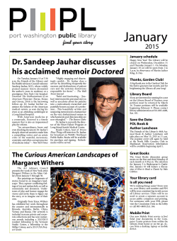 January 2015 Newsletter - Port Washington Public Library