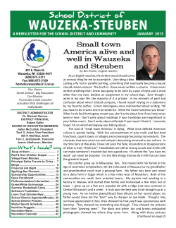January 2015 newsletter.indd - Wauzeka
