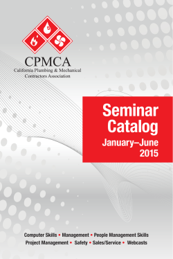 CPMCA 2015 Jan-June Course Guide