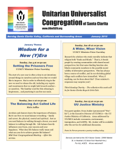 newsletter - Unitarian Universalists of Santa Clarita Valley