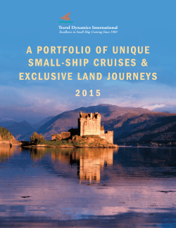 a portfolio of unique small-ship cruises & exclusive