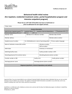 BH Initial Review Fax Form