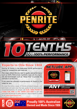 10 Tenths - Penrite Oil