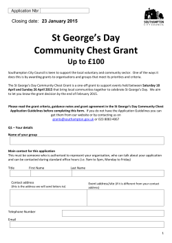 St George's Day Community Chest Grant