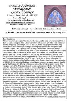Newsletter - St Augustine's Church Solihull